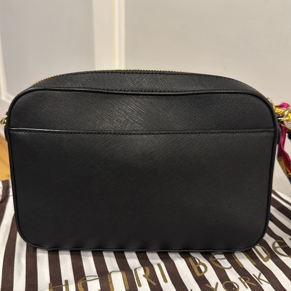 Henri Bendel Bag Black Saffiano Leather Crossbody Bag - Picture 7 of 17